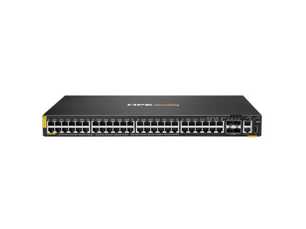 HPE Aruba Networking CX 6200F 48G Class 4 PoE 4SFP 370W Switch - Switch - max. staplingsavstånd 10 kms - L3 - Administrerad - 48 x 10/100/1000 (PoE+)