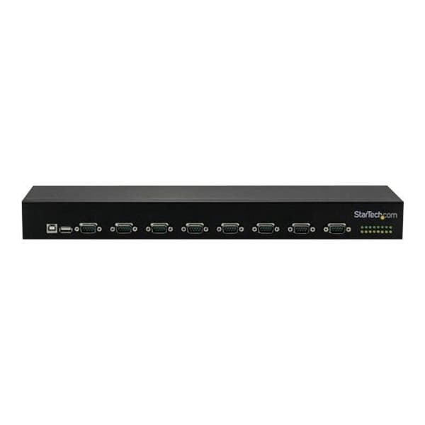USB-adapter till 8 x DB9 RS232 - STARTECH - Seriehub - Rackmontering - USB 2.0 - Svart