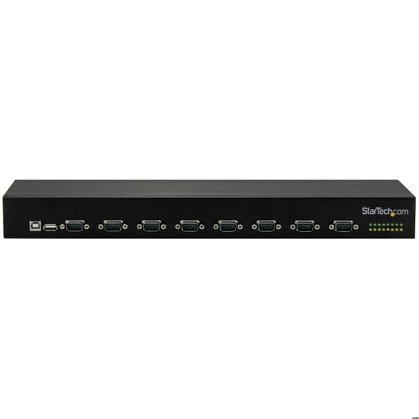 USB-adapter till 8 x DB9 RS232 - STARTECH - Seriehub - Rackmontering - USB 2.0 - Svart