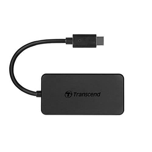 Koncentrator (hubb) - TRANSCEND - USB 3.1 Gen1 4-portshubb, typ C, TS-HUB2C - Vit - USB-driven