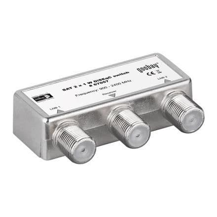 DiSEqC 2.0 2x1 WENTRONIC-brytare med lock ingår