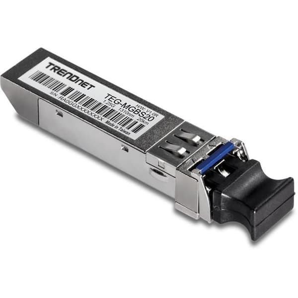 Nätverksmediakonverterare - TRENDNET - TEG-MGBS20 - Överföringshastighet 1250 Mbit/s - Singelläge - Svart