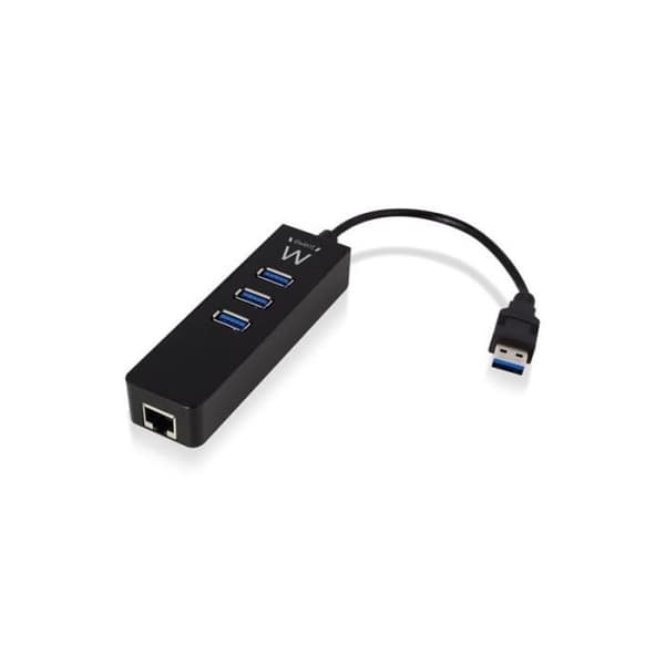Ewent EW1140 3-portars USB-hubb + Gigabit Ethernet-port