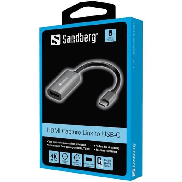 SANDBERG 136-36 GRÅ USB GRAFISK ADAPTER