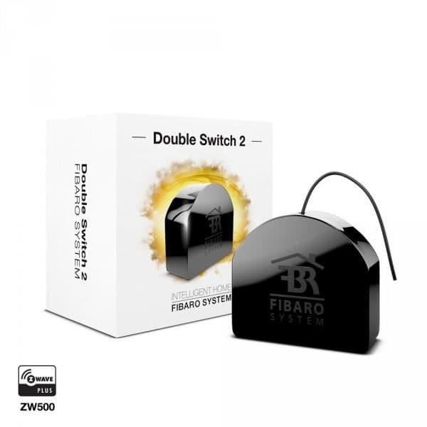 Modul inbyggd Z-Wave Plus - Fibaro - Dubbel relä - 10A - Energimätning - 230V