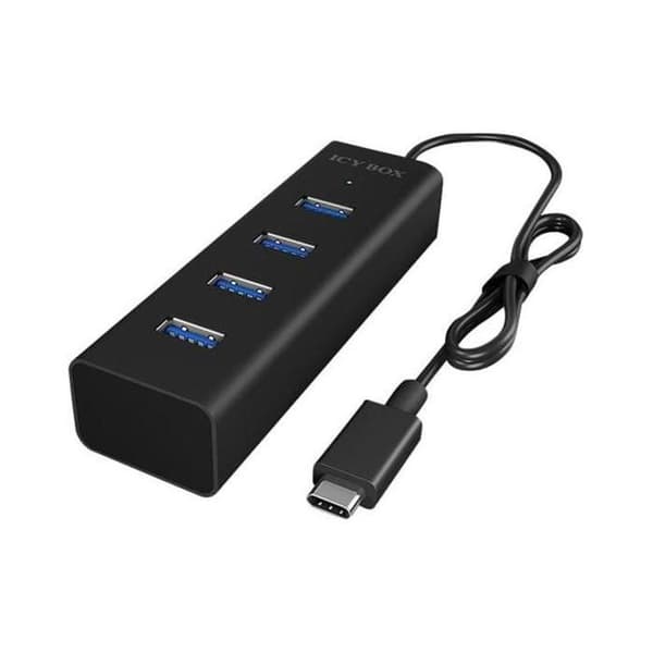 Koncentrator (hub) - RAIDSONIC - ICY BOX IB-Hub1409-C3 - 4 portar - USB 3.0 - Drivs av USB