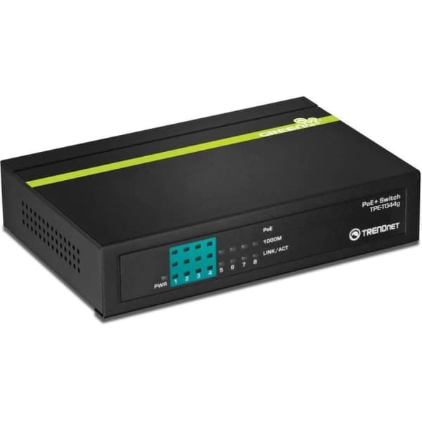 TRENDNET - TPE-TG44G - 8-portars Gigabit PoE+ GREENnet Switch