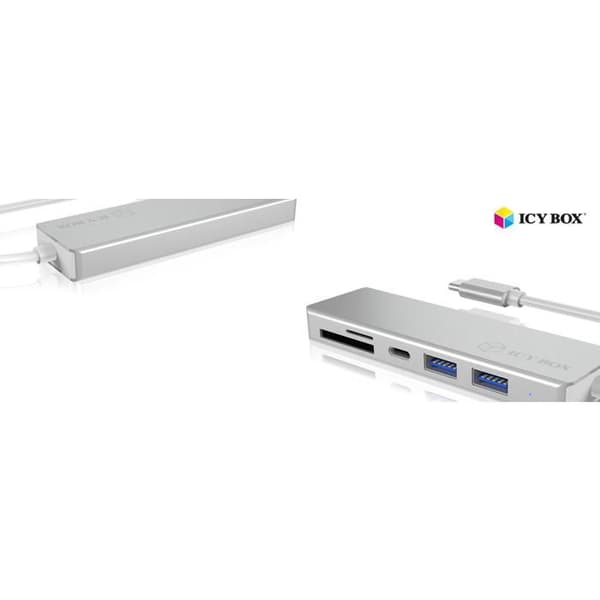 USB-hubb - ICY BOX - IB-HUB1413-CR - USB 3.0 Typ-C - 3 portar - Aluminium Silver