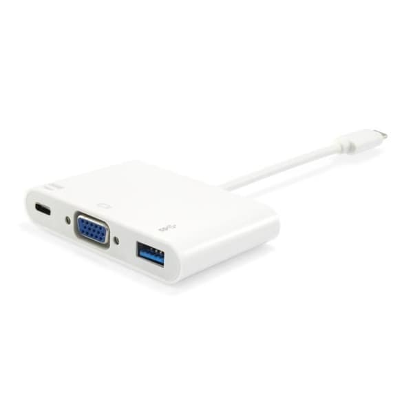 Utrusta 133462, USB 3.0 (3.1 Gen 1) Typ-C, USB 3.0 (3.1 Gen 1) Typ-A, USB 3.0 (3.1 Gen 1) Typ-C,VGA, CE, RoHS, Vit, Plast