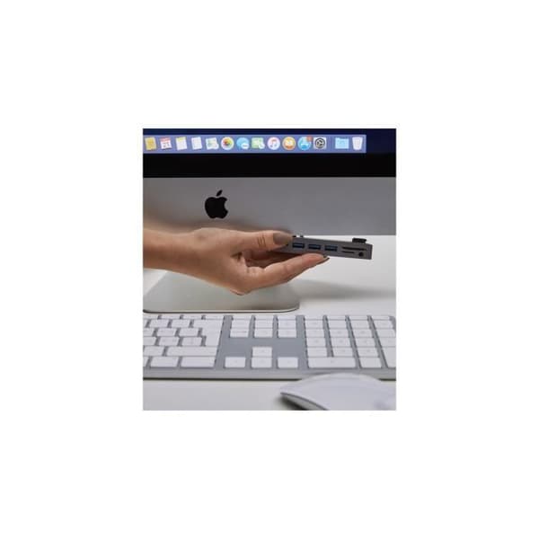 USB-C-hubb - LMP - Anslutningshub - 7 portar - Diskret fäste - Silver