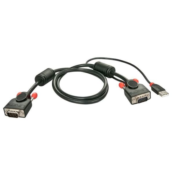LINDY Combo Seriell KVM-kabel - VGA - USB - 1 m