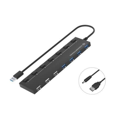 CONCEPTRONIC HUBBIES09B USB HUB & HUB TYPE-A 5000 MBIT-S SVART