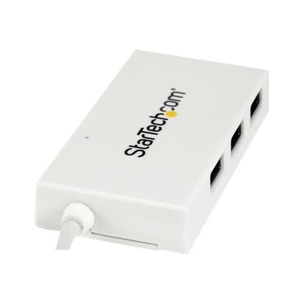 Hub USB-C - STARTECH - 4 portar USB 3.0 - 1x USB-C 3x USB-A - Bussmatad - Vit
