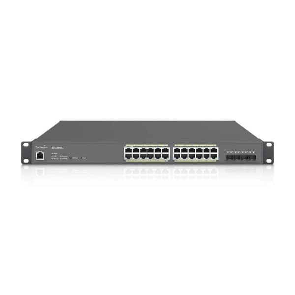 EnGenius ECS1528FP L2 Hanterad Nätverksswitch 24 Gigabit PoE Portar 410W Svart