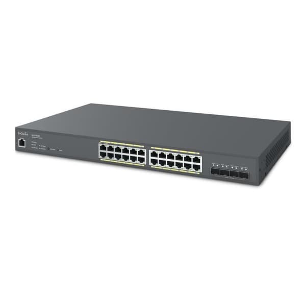 EnGenius Switch med 24 Gigabit Ethernet PoE portar, L2+ Hanterad Grå