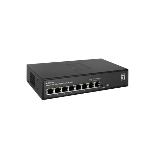 LevelOne Switch Smart Lite GES-2208 Hilbert 8 Port Gigabit för Ethernet-nätverk