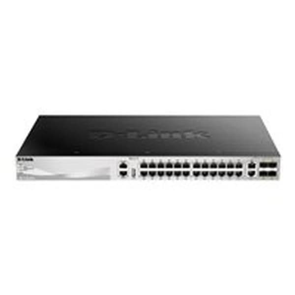 D-LINK DGS-3130-30TS Layer 3 Switch 24 portar Hanterbar - 3 lager stöds - Modulär - Twisted Pair, Fiberoptisk