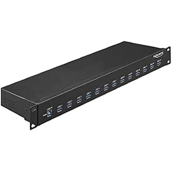 USB 3.0-hubb - DELOCK - 64039 - 1 x Typ B - 13 x Typ A - Robust metallkåpa