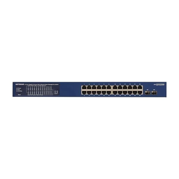 NETGEAR GS724TP - Hanterbar Ethernet-switch med 24 Gigabit PoE+ portar 190W och 2x SFP - Rackbar