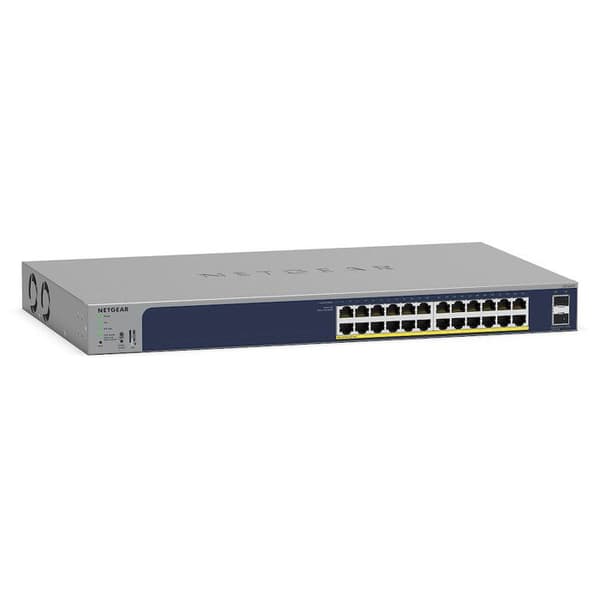 NETGEAR GS724TP - Hanterbar Ethernet-switch med 24 Gigabit PoE+ portar 190W och 2x SFP - Rackbar