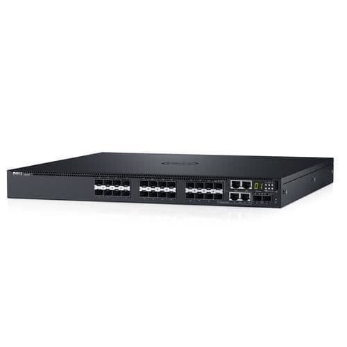 DELL Networking S3124F - Switch - C3 - Hanterad - 24 x Gigabit SFP + 2 x 10 Gigabit SFP+ + 2 x kombinerad SFP Gigabit- USED