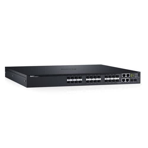 DELL Networking S3124F - Switch - C3 - Hanterad - 24 x Gigabit SFP + 2 x 10 Gigabit SFP+ + 2 x kombinerad SFP Gigabit- USED