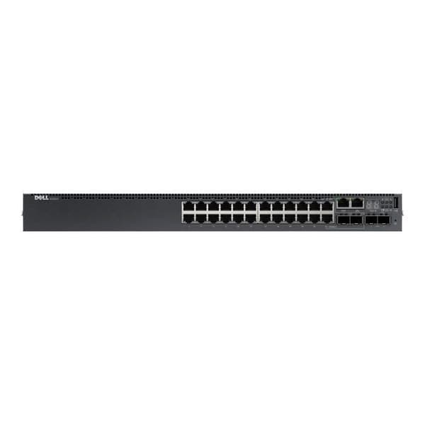 Dell Networking N3024 Switch C3 Hanterad 24 x 10-100-1000 + 2 x 10 Gigabit SFP+ + 2 x SFP Gigabit kombinerad Rackmonterbar- USED