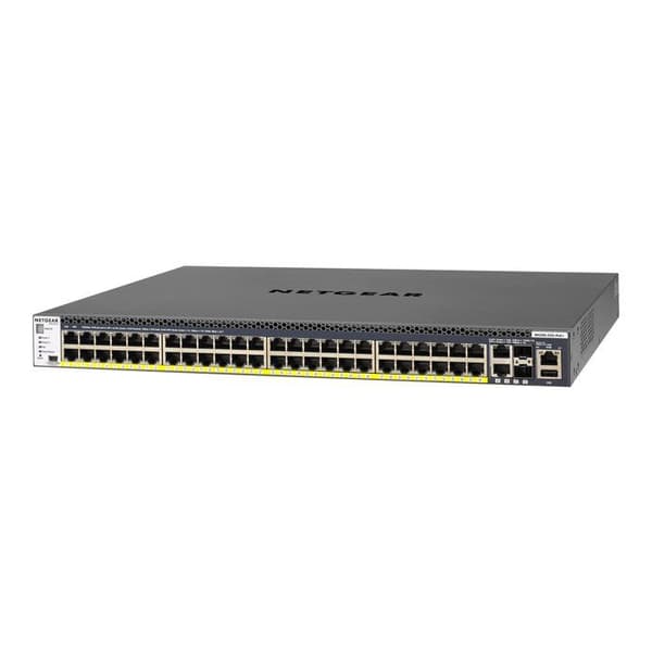 Switch hanterbar - NETGEAR - M4300-52G-PoE+ - 48 portar 1G PoE+ - 4 portar 10G - 550W PSU- USED