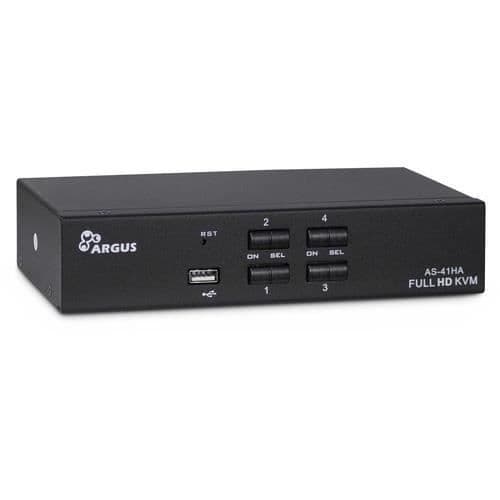 INTER-TECH AS-41HA HDMI SKÄRMBRYTARE, TANGENTBORD OCH MUS SVART (888