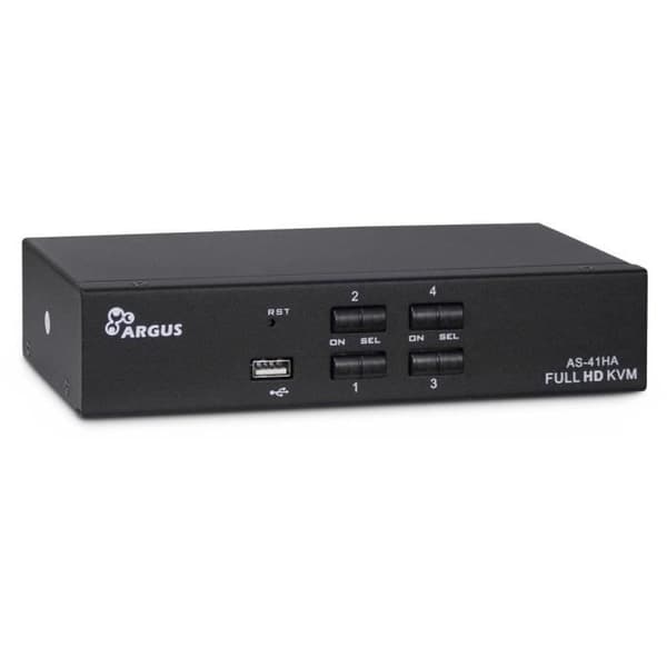 INTER-TECH AS-41HA HDMI SKÄRMBRYTARE, TANGENTBORD OCH MUS SVART (888 Svart