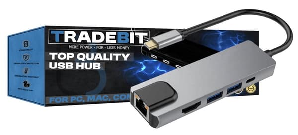 HUB USB-C 5-i-1 HDMI-adapter 4k USB 3.0 5 Gb/s 87W för Windows/Mac/Steam