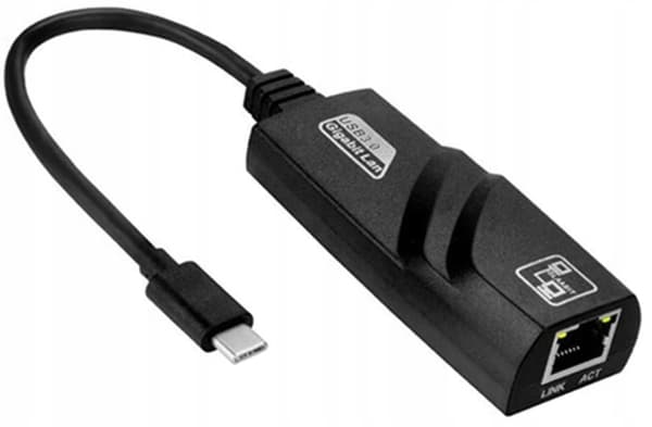 HUBADAPTER USB-C LAN ETHERNET RJ45 GIGABIT 1000 Mbps