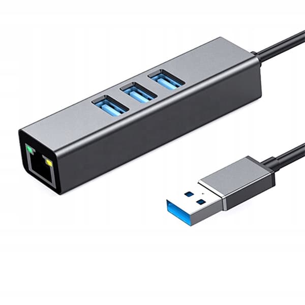 HUB USB NÄTVERKSKORT LAN RJ45 GIGABIT 1000Mbps USB 3.0