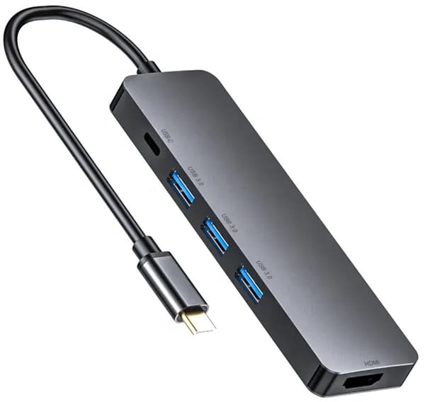 HUB USB-C HDMI-adapter 4k USB 3.0 PD strømforsyning 60W