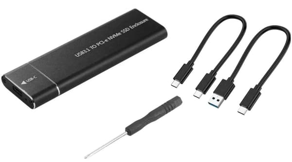 M.2 NVME PCIE USB-C 3.1-hårddiskchassit M2-kortplats