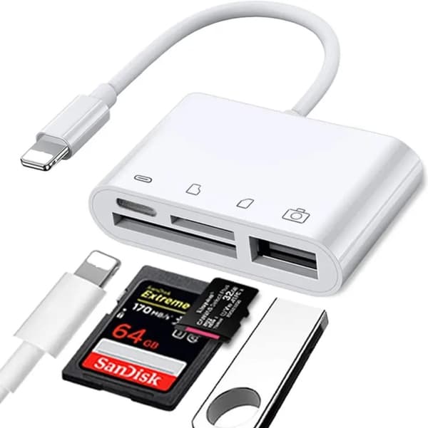 Lightning-adapter SD MicroSD-kortlæser USB 3.0