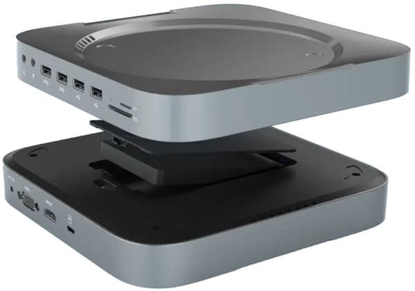 HUB 12-i-1 til Mac Mini HDMI 4k USB-C SSD USB 3.0-stik 3,5 mm VGA SD/TF