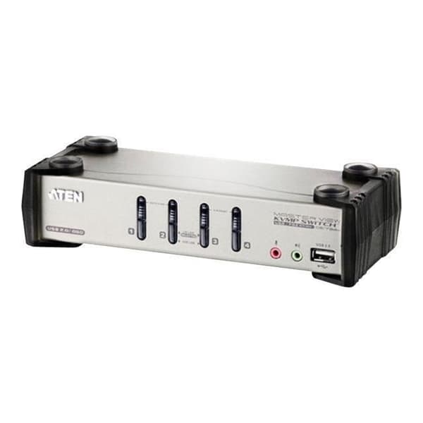 ATEN CS1734B KVM 4UC VGA/USB+Ljud Svart, Metallisk