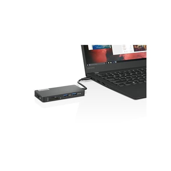 Hub USB Type C - Lenovo - GX90T77924 - 7-i-1 - Grå - USB