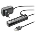 Miniatyrbild 3 av 4: NGS IHUB7 TINY - 7-portars USB 2.0 Hub med 5V-1A strömadapter, universellt kompatibel, "Plug and Play"