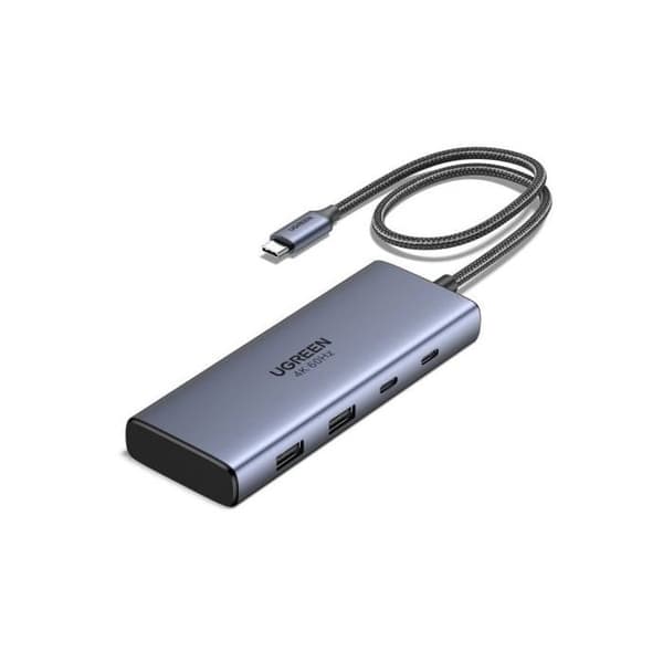 UGREEN Hub 7-IN-1 USB-C till 2*HDMI(4K@60Hz)+2*USB-A3.2+2*USB-C3.2+PD(100W)