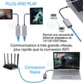 Miniatyrbild 3 av 4: INN USB Ethernet-adapter 10/100/1000 Mbps Ethernetöverföringshastighet USB 3.0 till RJ45 Snabb och stabil överföring Ljus