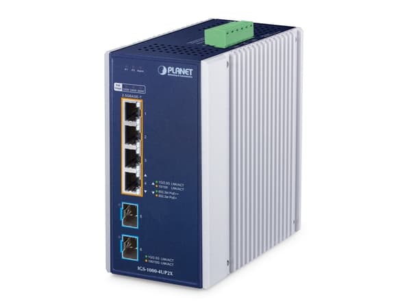 Planet Industrial 4-Port PoE++ Switch IGS-1000-4UP2X