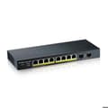 Miniatyrbild 2 av 3: K switch - Zyxel - GS1900-10HP - 8 LAN-portar - PoE - Fläktlös