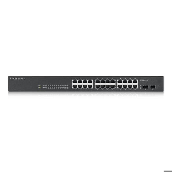 Autonom switch - ZYXEL - GS-1900-24 v2 - 24 RJ-45 portar - Hanterad L2 - QoS Svart
