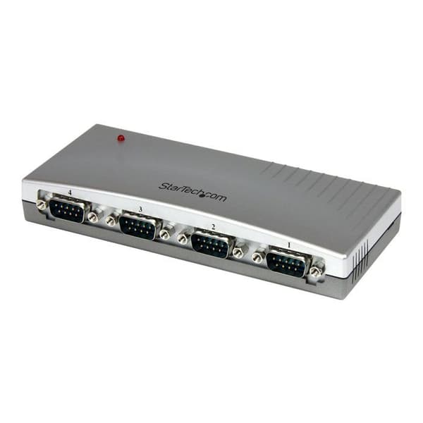 Hub serie RS232 - STARTECH - USB till 4x DB9-adapter - Bussdriven - Kompakt design - PC, Mac