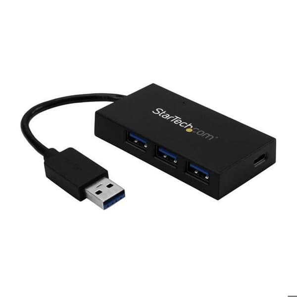 USB 3.0-hub - STARTECH - 4 portar - 3x USB-A och 1x USB-C - Laddning och synkronisering - Svart