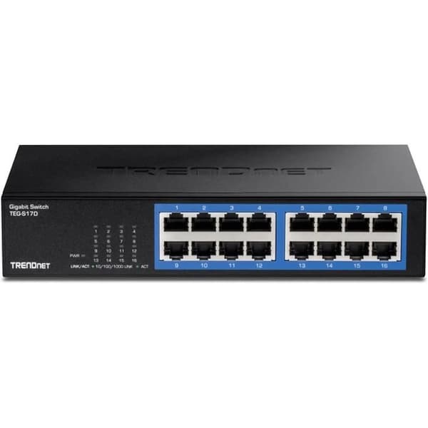 TRENDNET TEG-S17D 16-portars Gigabit Desktop Switch - Plug and play - Intern strömförsörjning - 32 Gbps