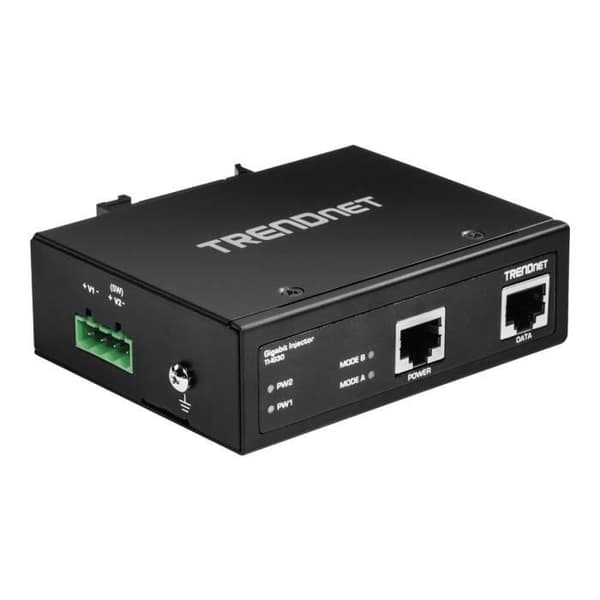 TRENDNET TI-IG30 POE-injektor - 1 10/100/1000Base-T-ingångsport(ar) - 1 10/100/1000Base-T-utgång(ar) - 36 W - Skenmonterbar