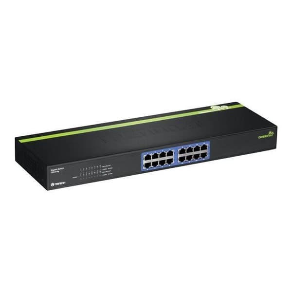 TRENDNET TEG-S16g 16-portars Ethernet-switch - 2 lager stöds - Rackmonterbar